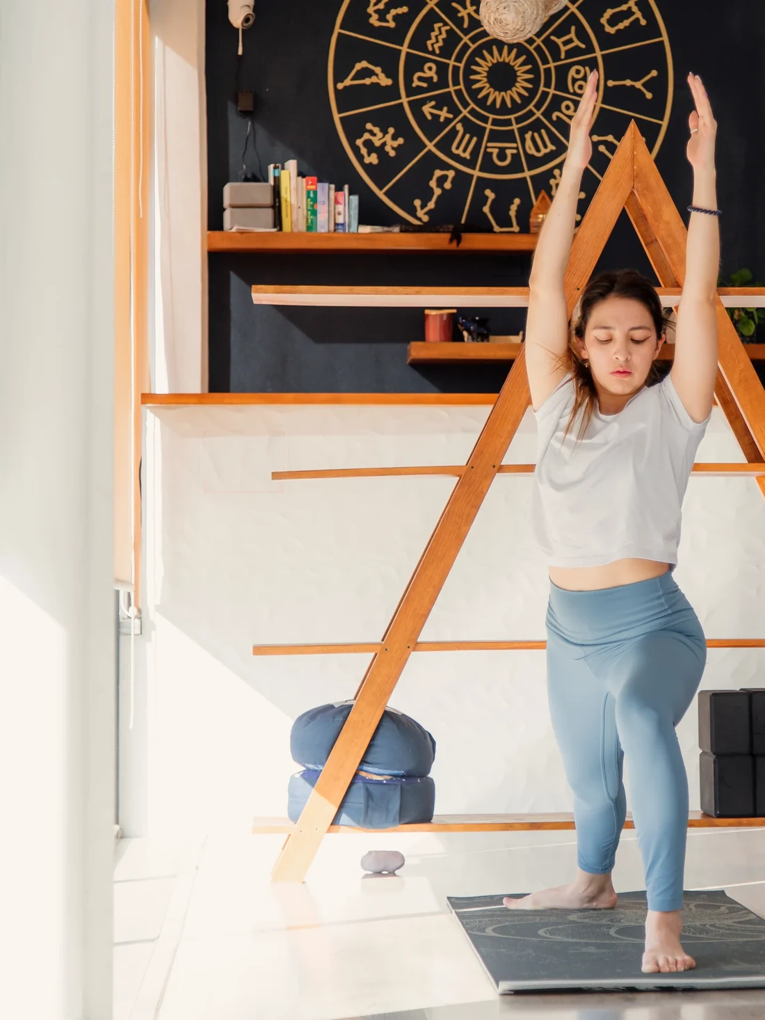 Kids in a yoga class at the studio